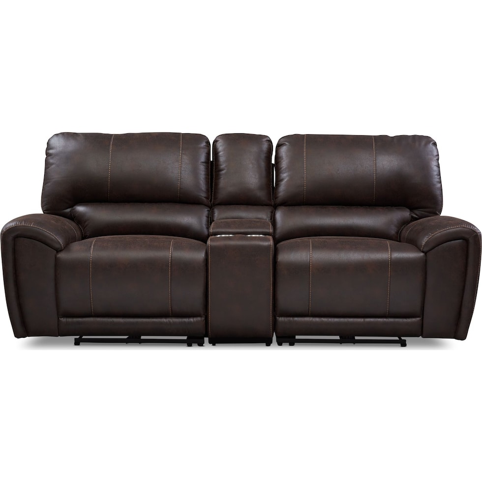 gallant dark brown power reclining sofa   