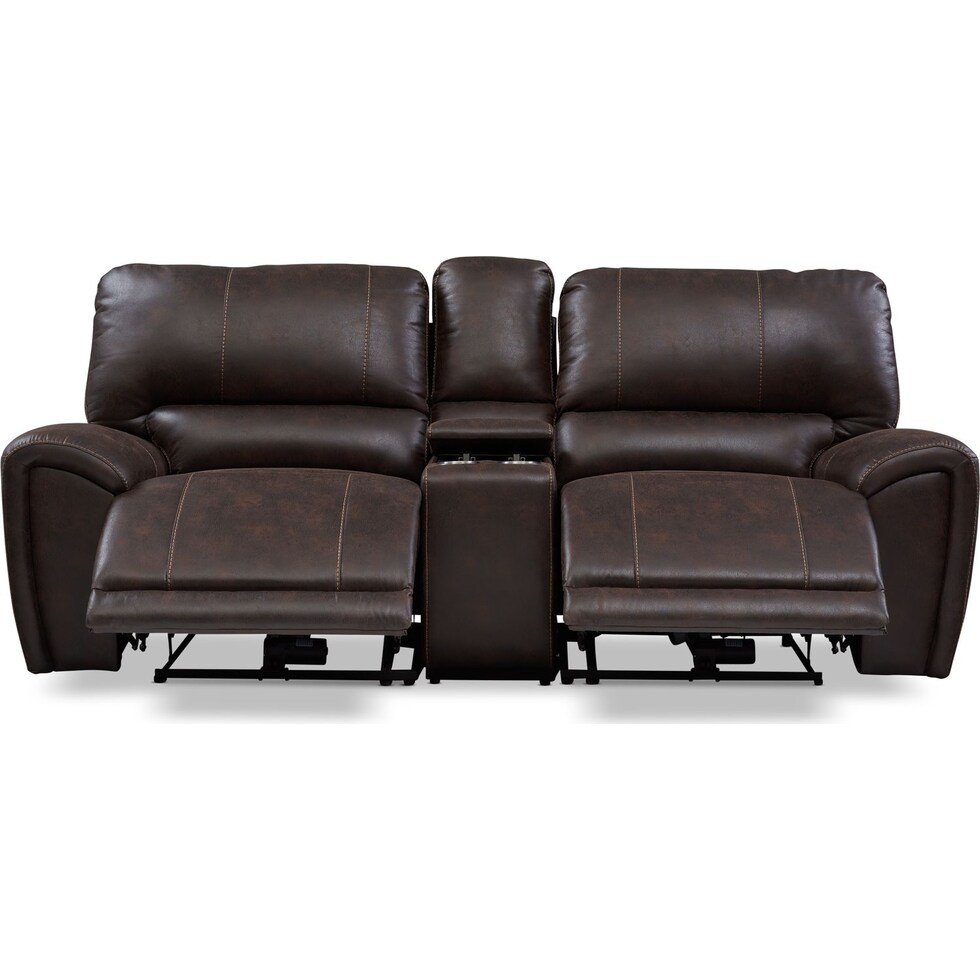 gallant dark brown power reclining sofa   