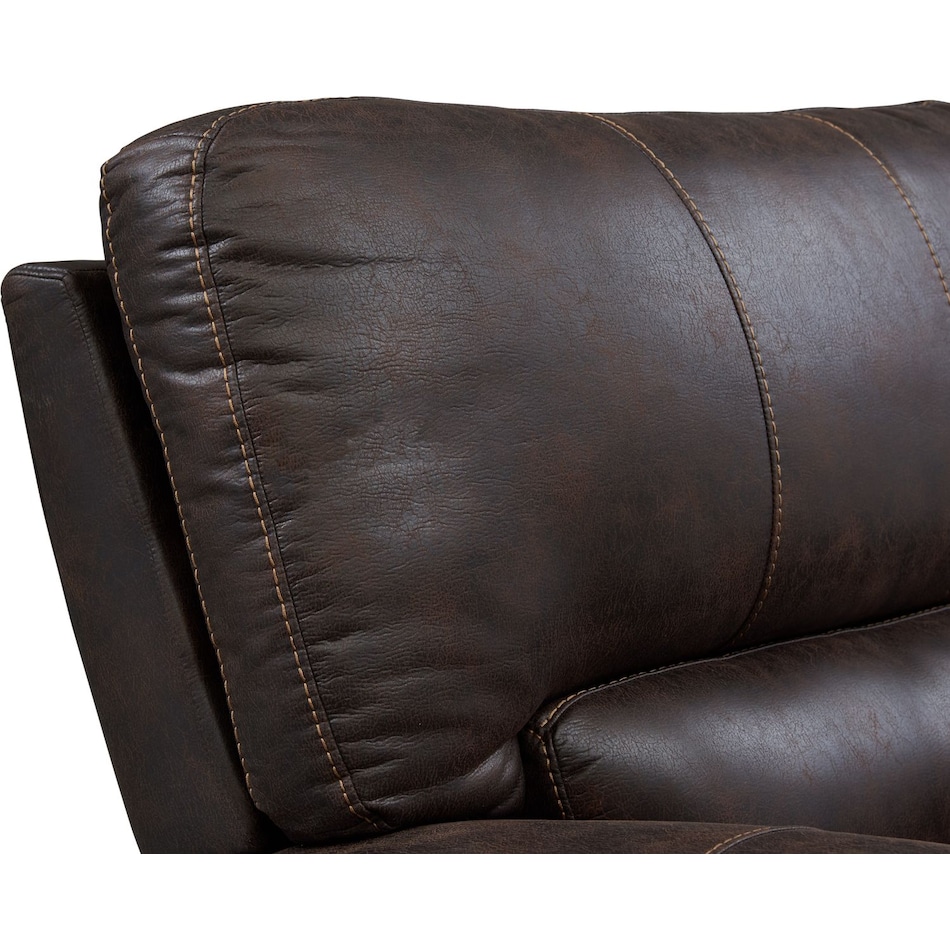 gallant dark brown power reclining sofa   