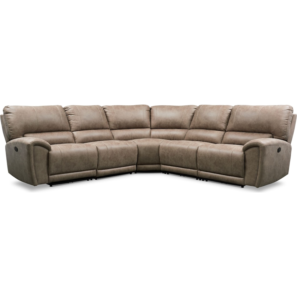 gallant light brown  pc reclining sectional   