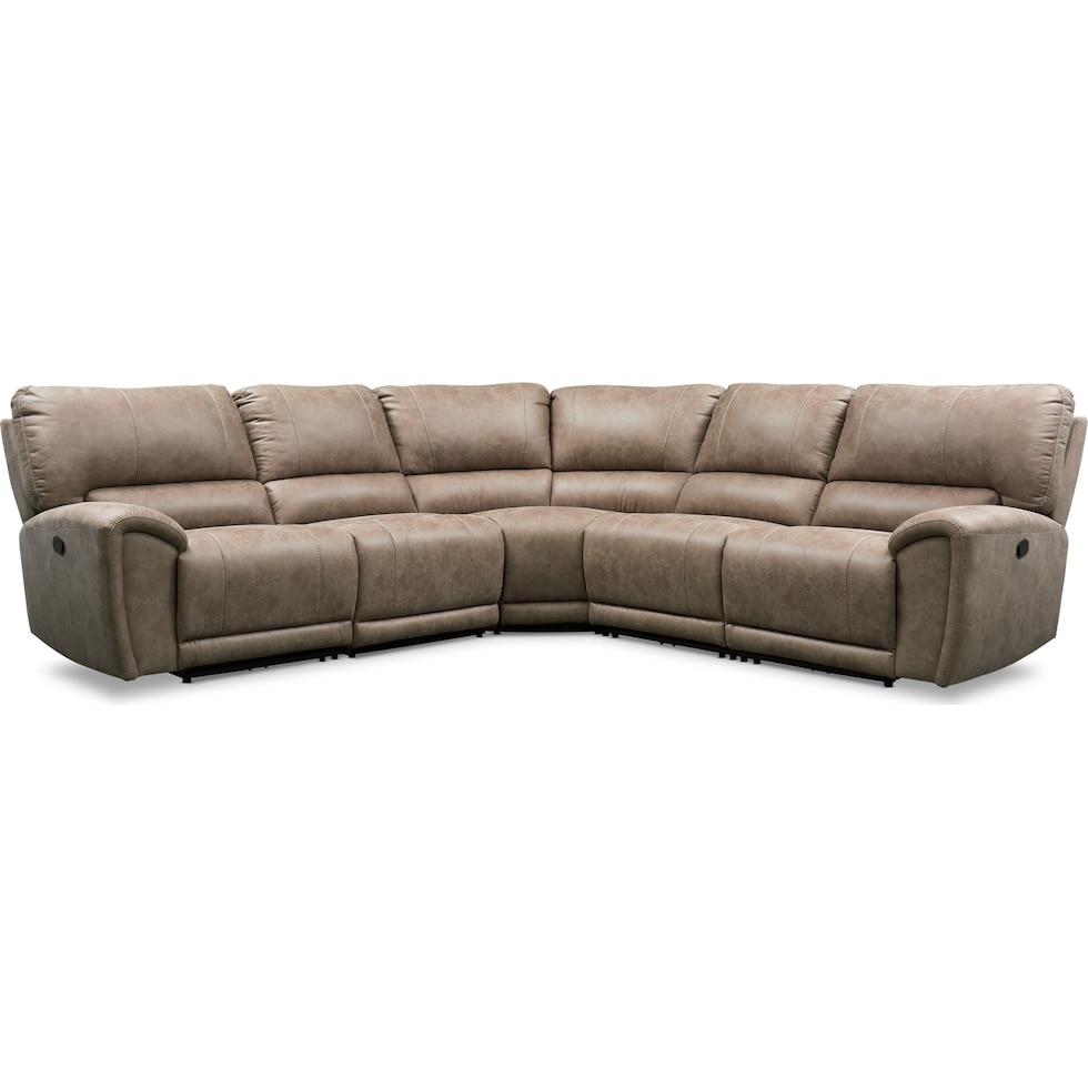 gallant light brown  pc reclining sectional   