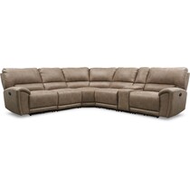 gallant light brown  pc reclining sectional   