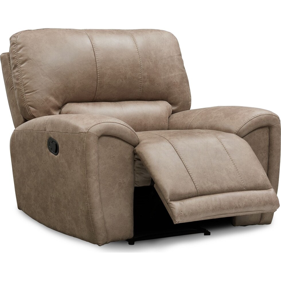 gallant light brown manual recliner   
