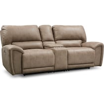 gallant light brown power reclining sofa   