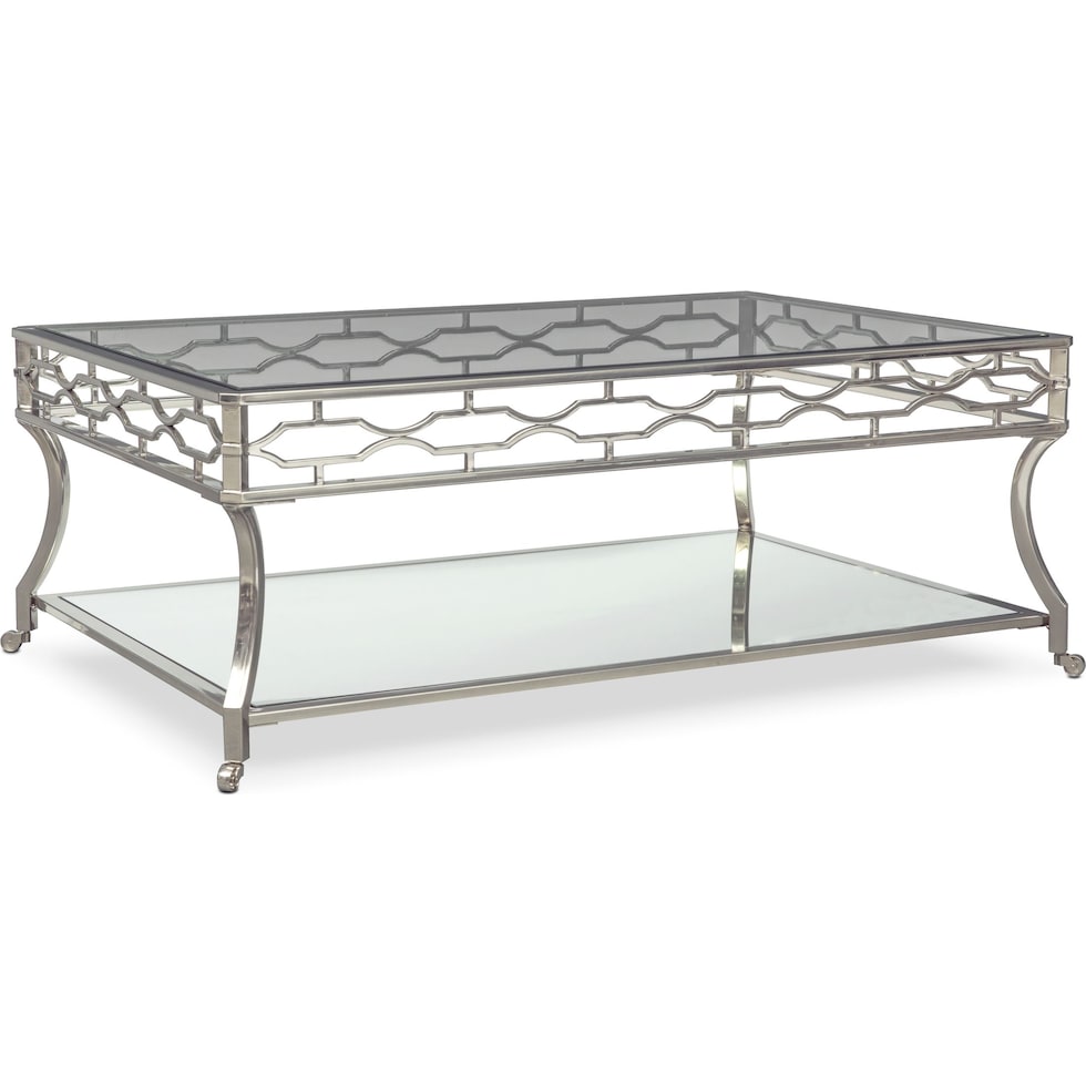 galleria chrome coffee table   