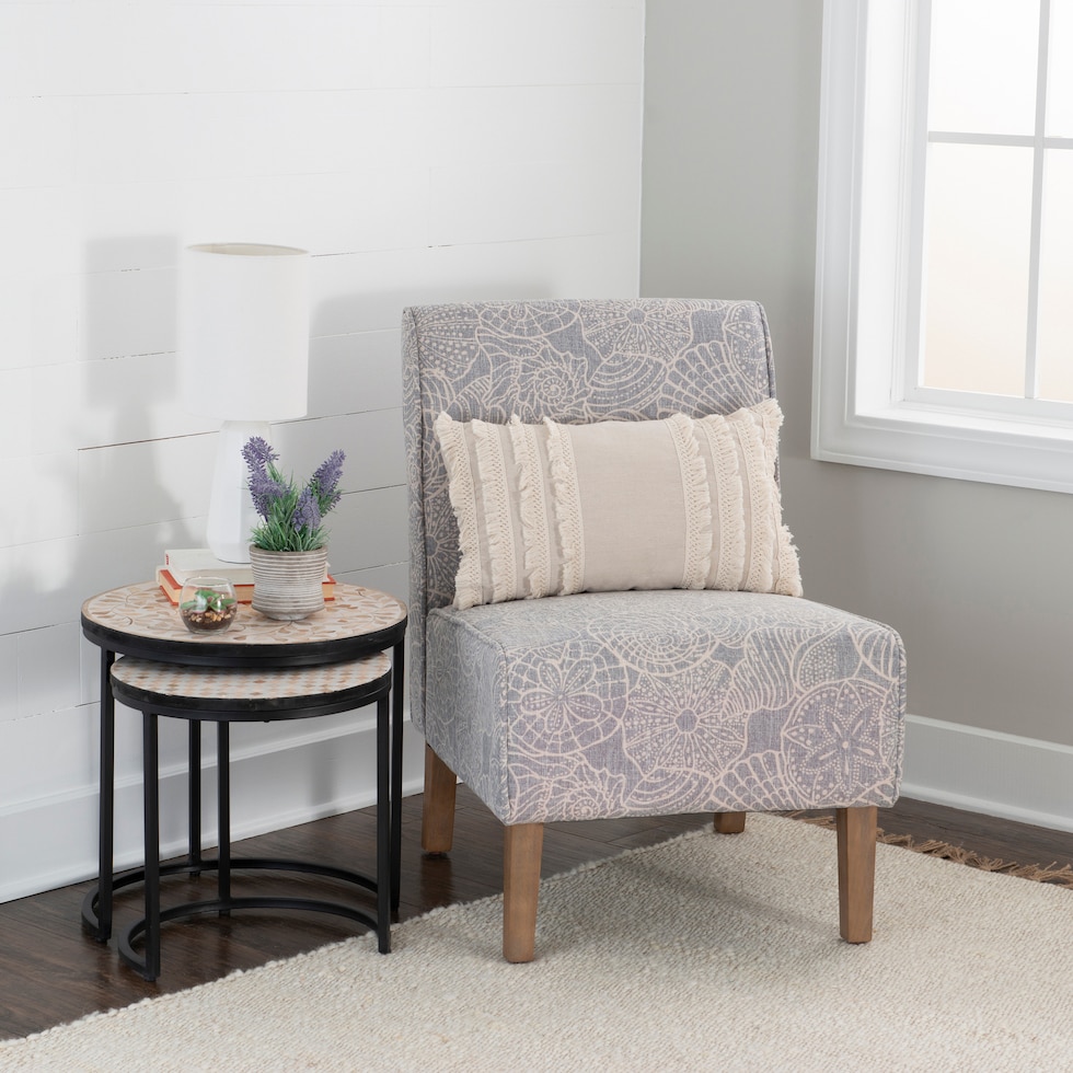 galli gray accent chair   