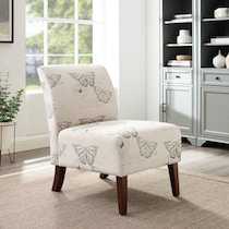 galli neutral accent chair   