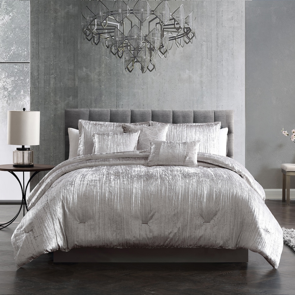 galway bedding silver queen bedding set   
