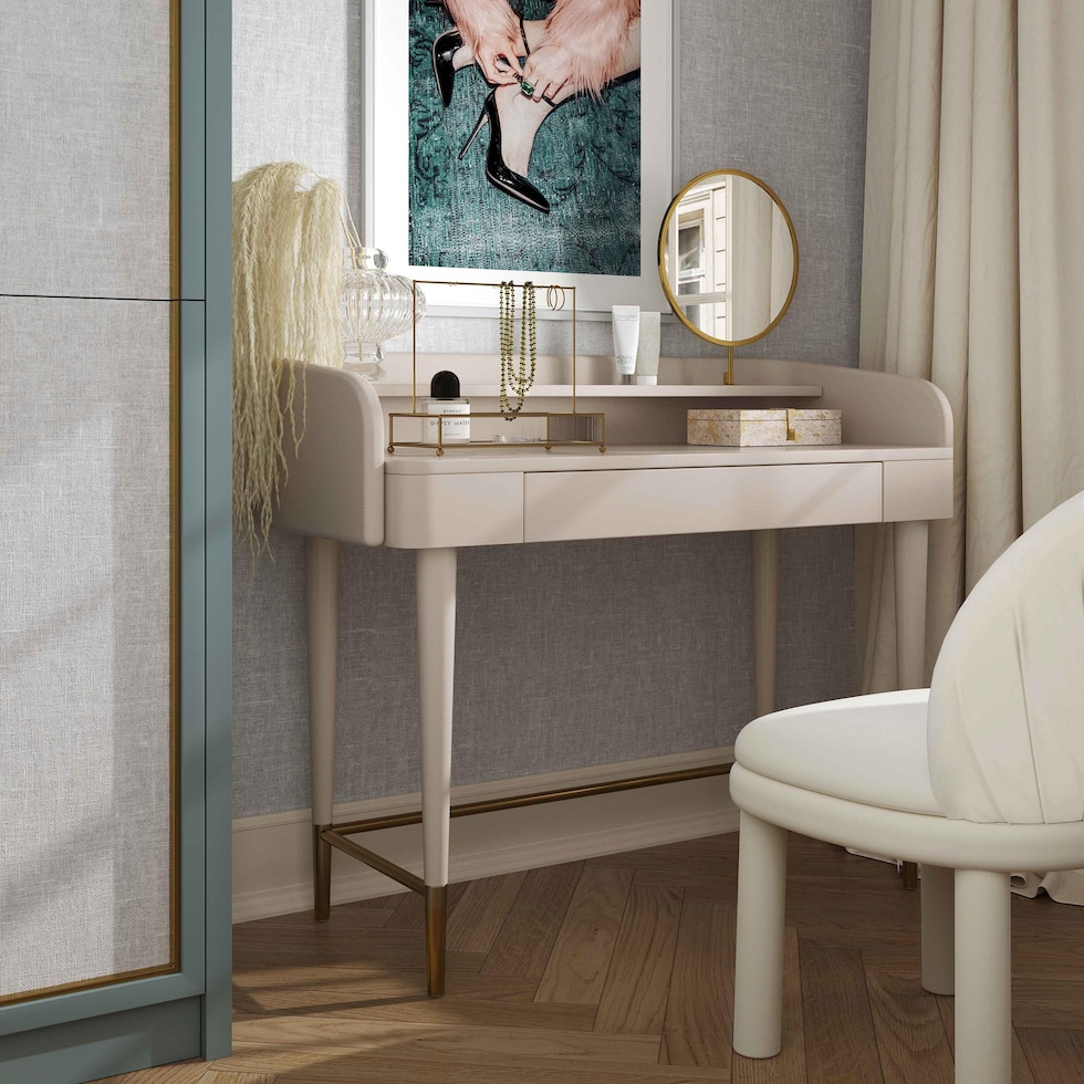 garant neutral vanity desk   
