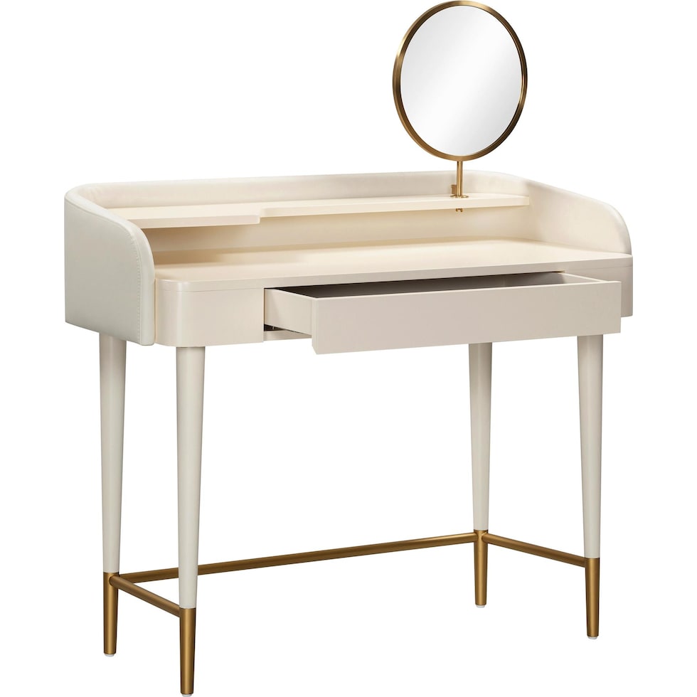 garant white vanity desk   