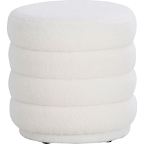 garbo white ottoman   