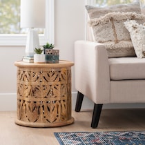 gardenia light brown end table   