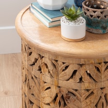 gardenia light brown end table   