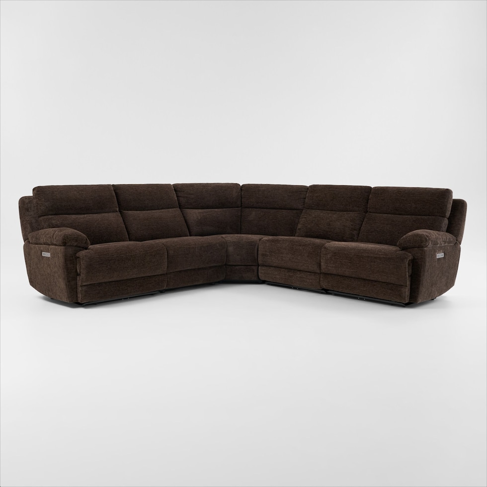 gatlin dark brown sectional   