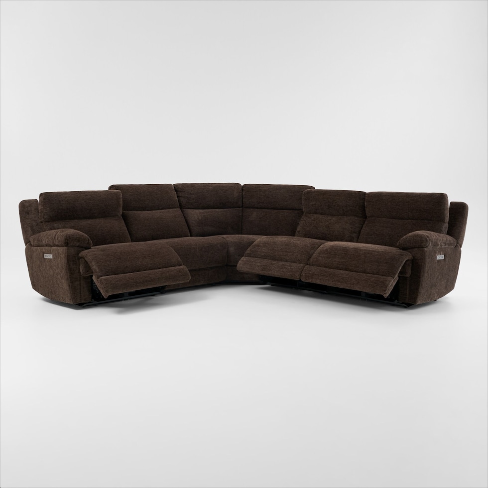 gatlin dark brown sectional   