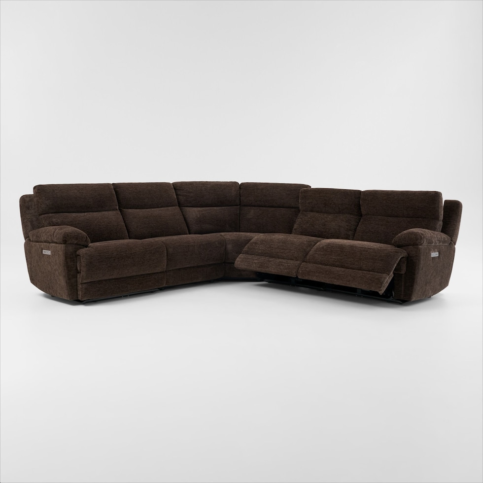 gatlin dark brown sectional   