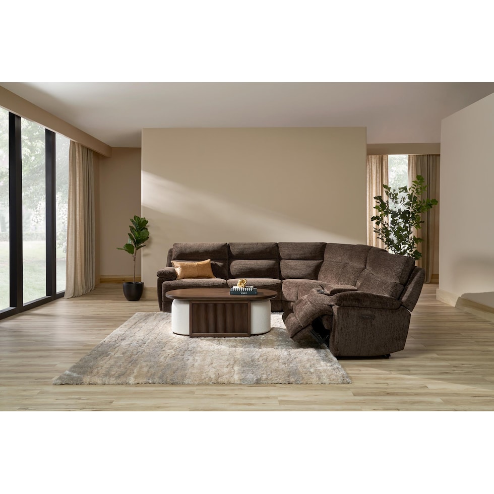 gatlin dark brown sectional   