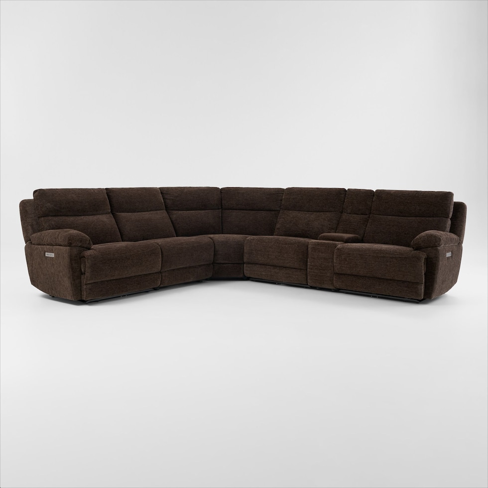 gatlin dark brown sectional   