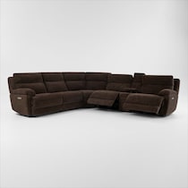 gatlin dark brown sectional   