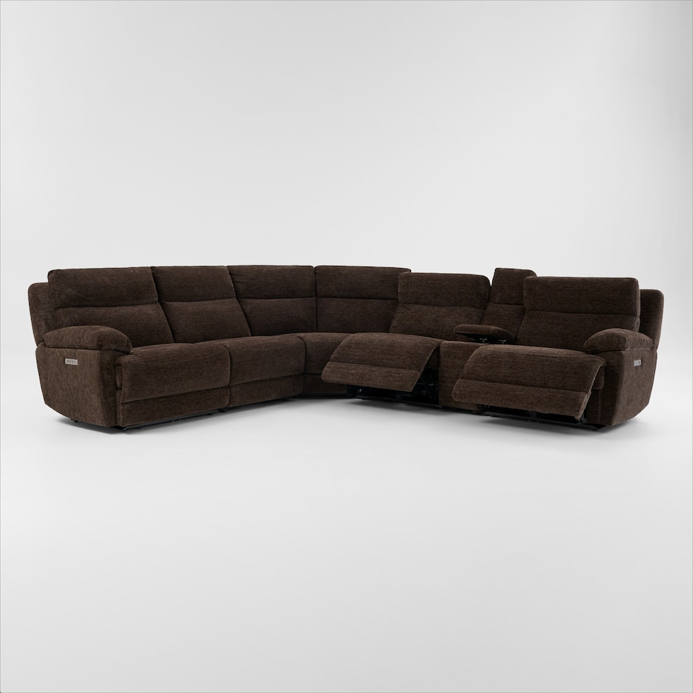 gatlin dark brown sectional   