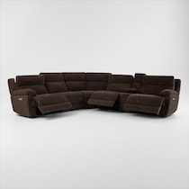 gatlin dark brown sectional   