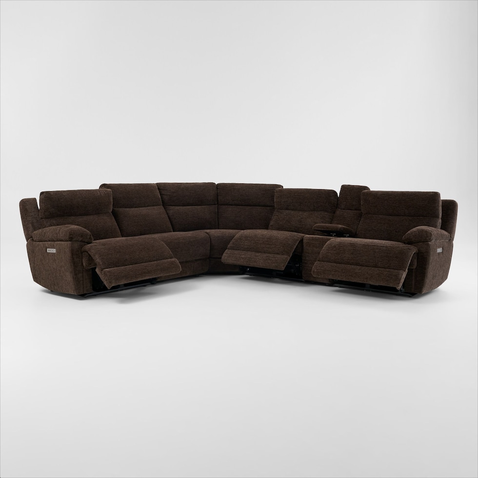 gatlin dark brown sectional   