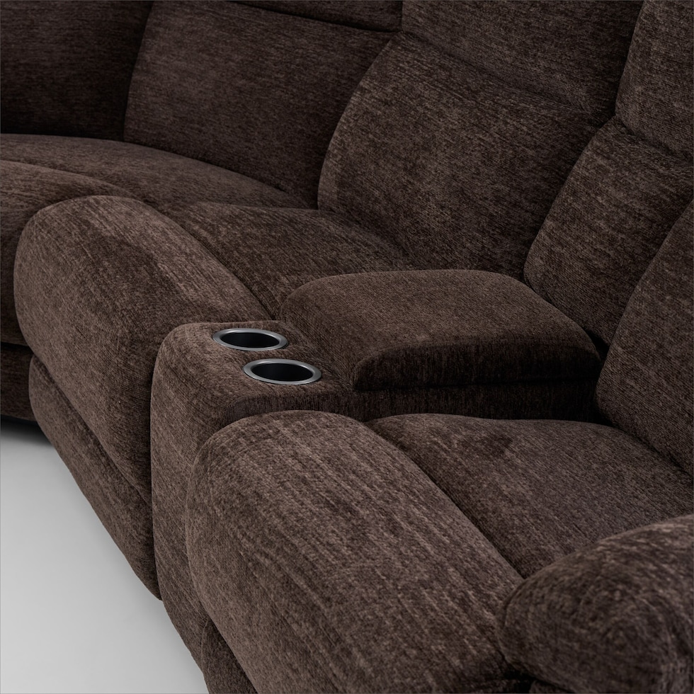 gatlin dark brown sectional   