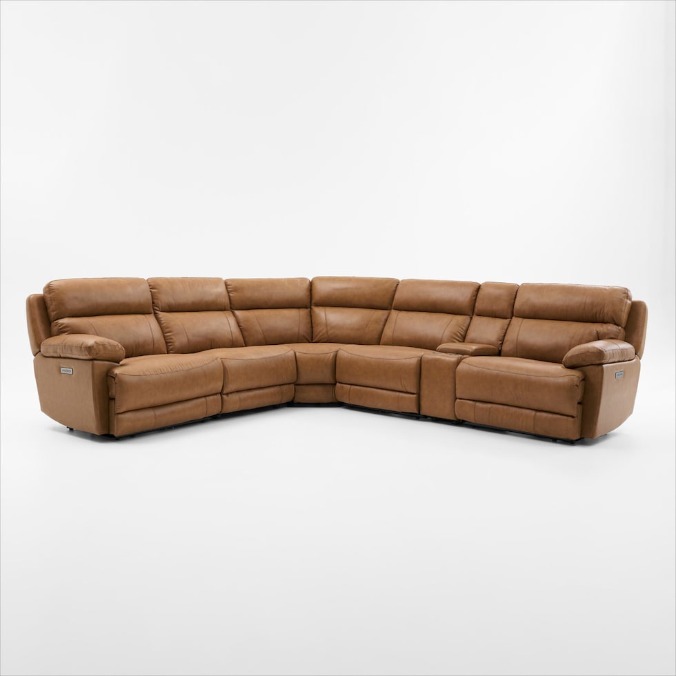 gatlin light brown sectional   
