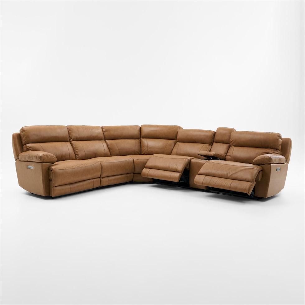 gatlin light brown sectional   