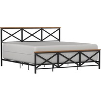 gatsby black king bed   