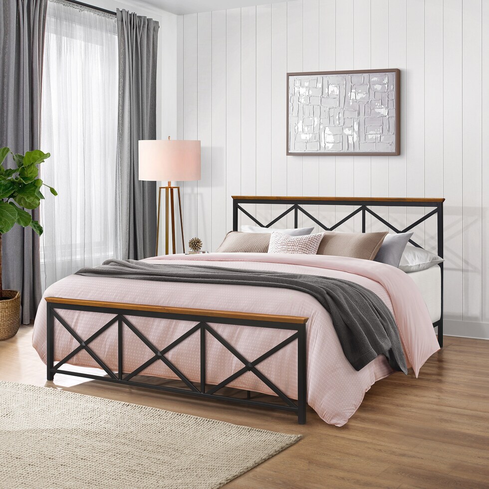 gatsby black king bed   