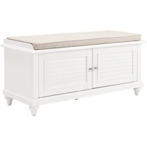 gatsby white entryway bench   