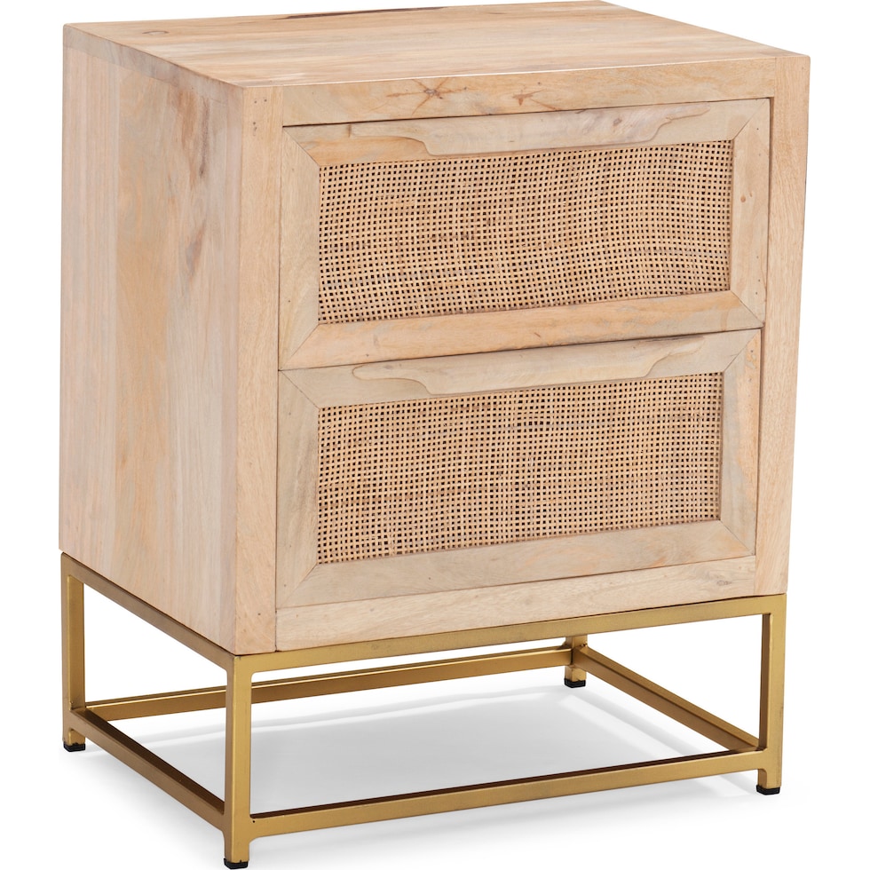 gelda light brown nightstand   