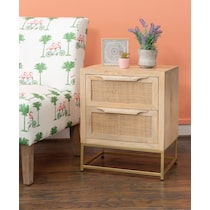 gelda light brown nightstand   