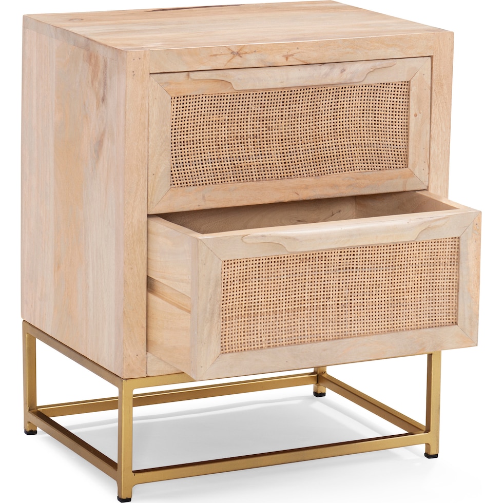 gelda light brown nightstand   