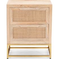 gelda light brown nightstand   