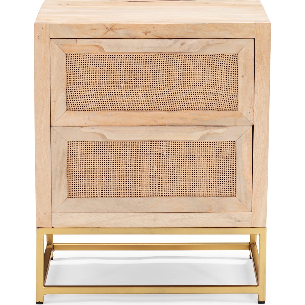 gelda light brown nightstand   