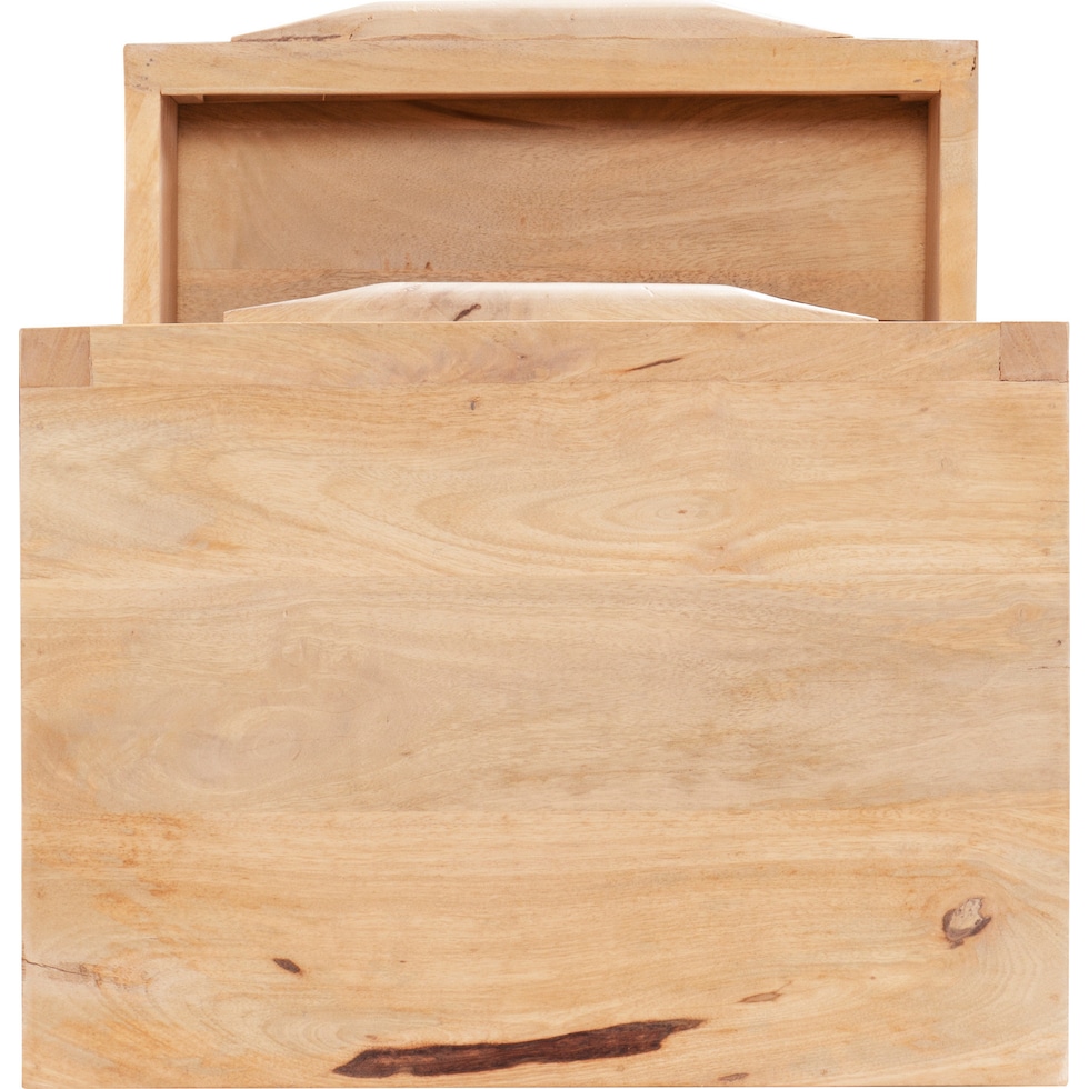 gelda light brown nightstand   