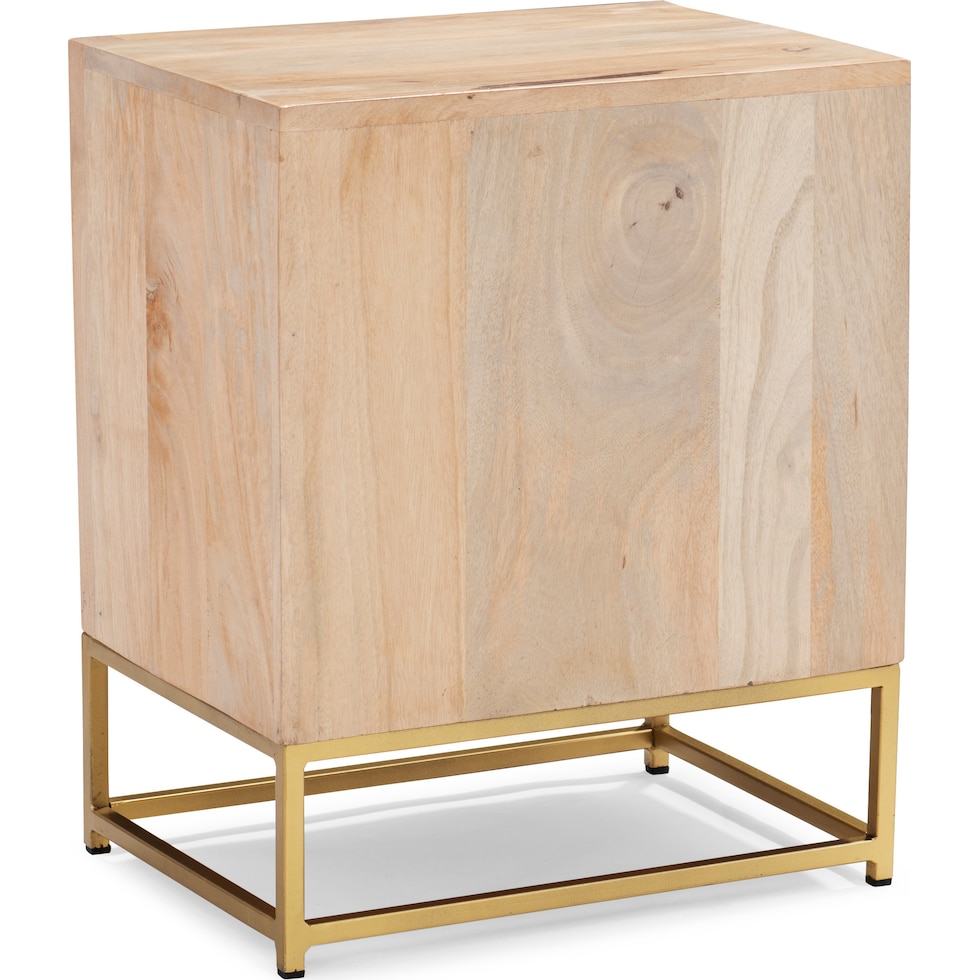 gelda light brown nightstand   