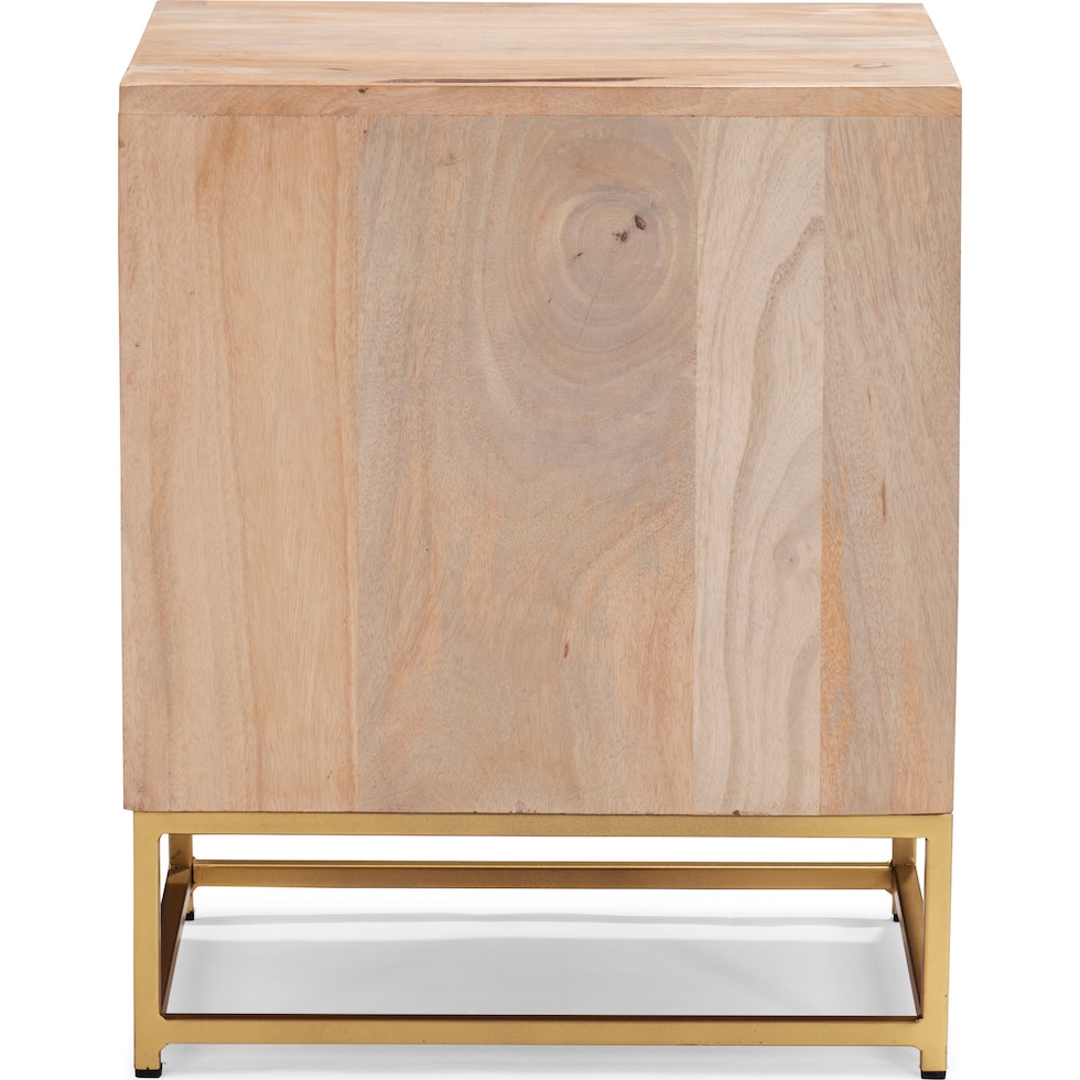 gelda light brown nightstand   