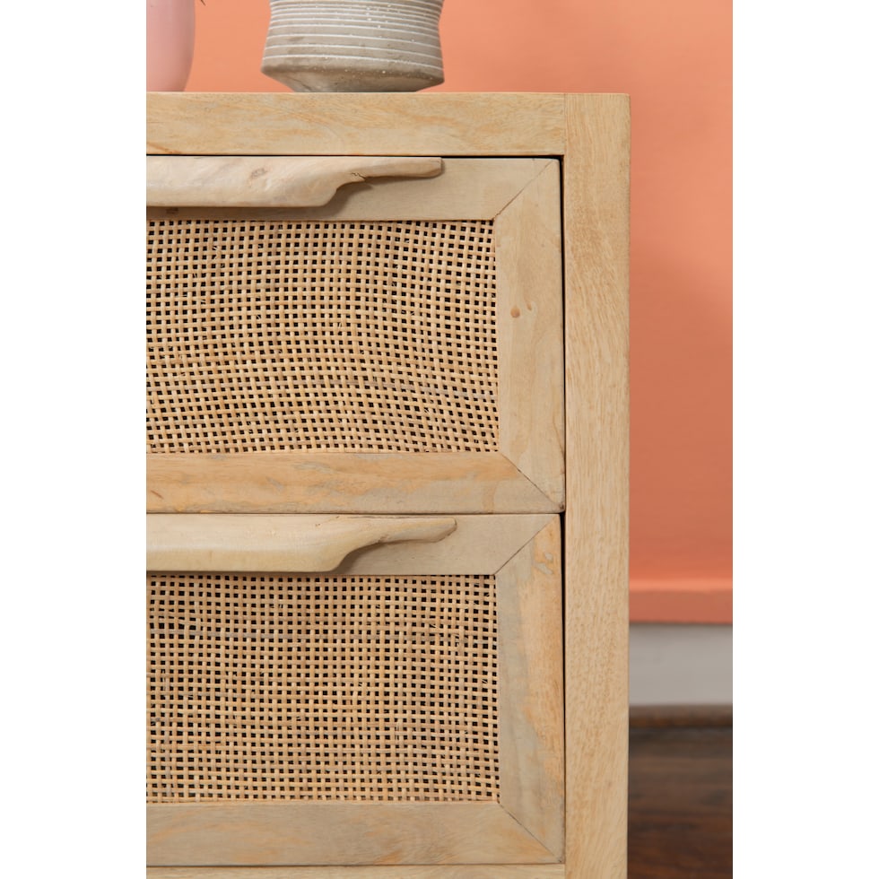 gelda light brown nightstand   