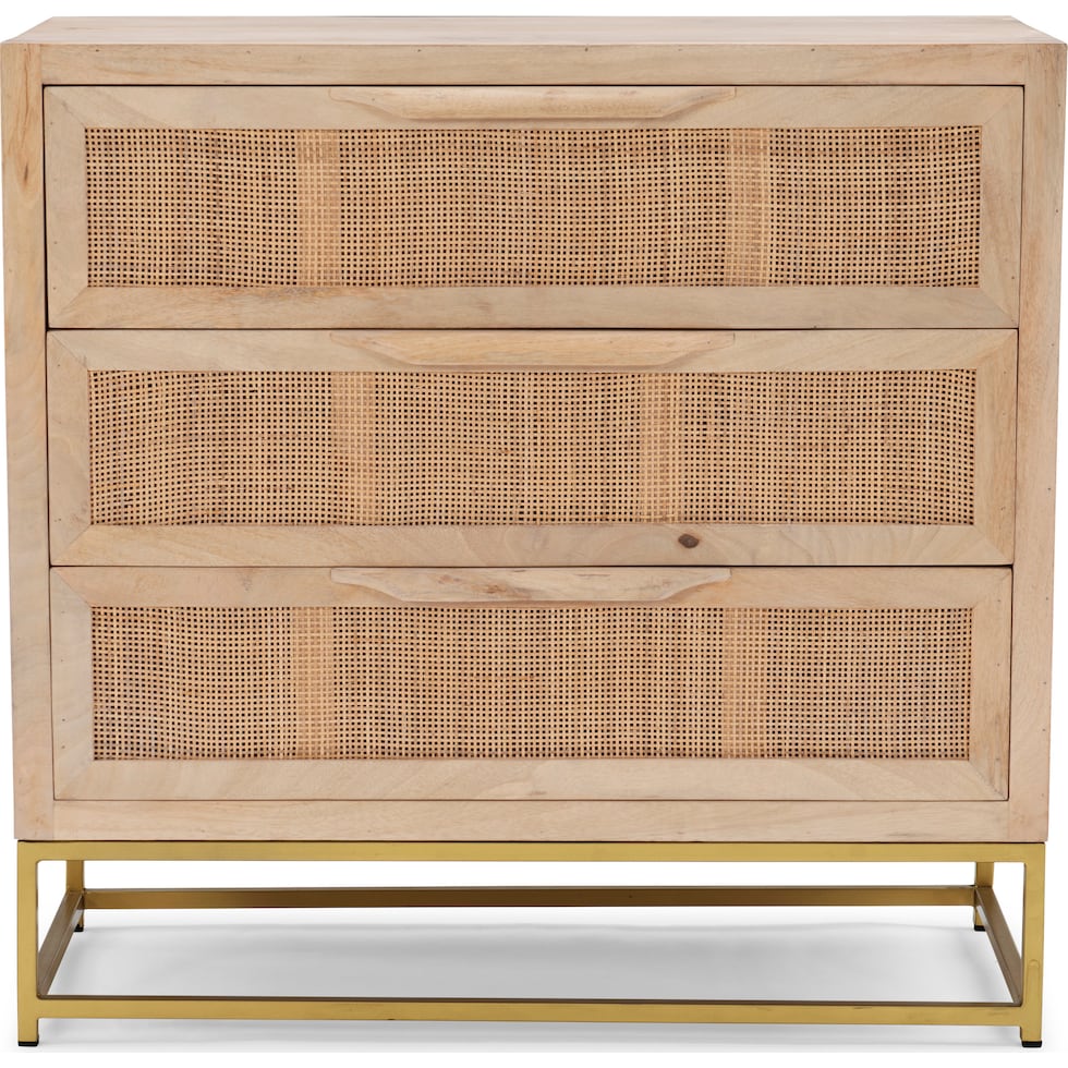 gelda light brown nightstand   