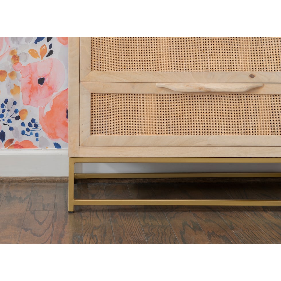 gelda light brown nightstand   