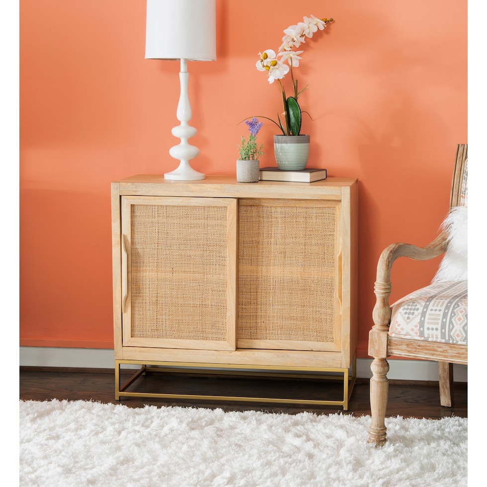 gelda light brown nightstand   