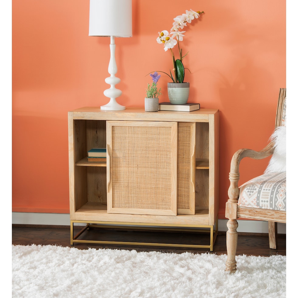 gelda light brown nightstand   