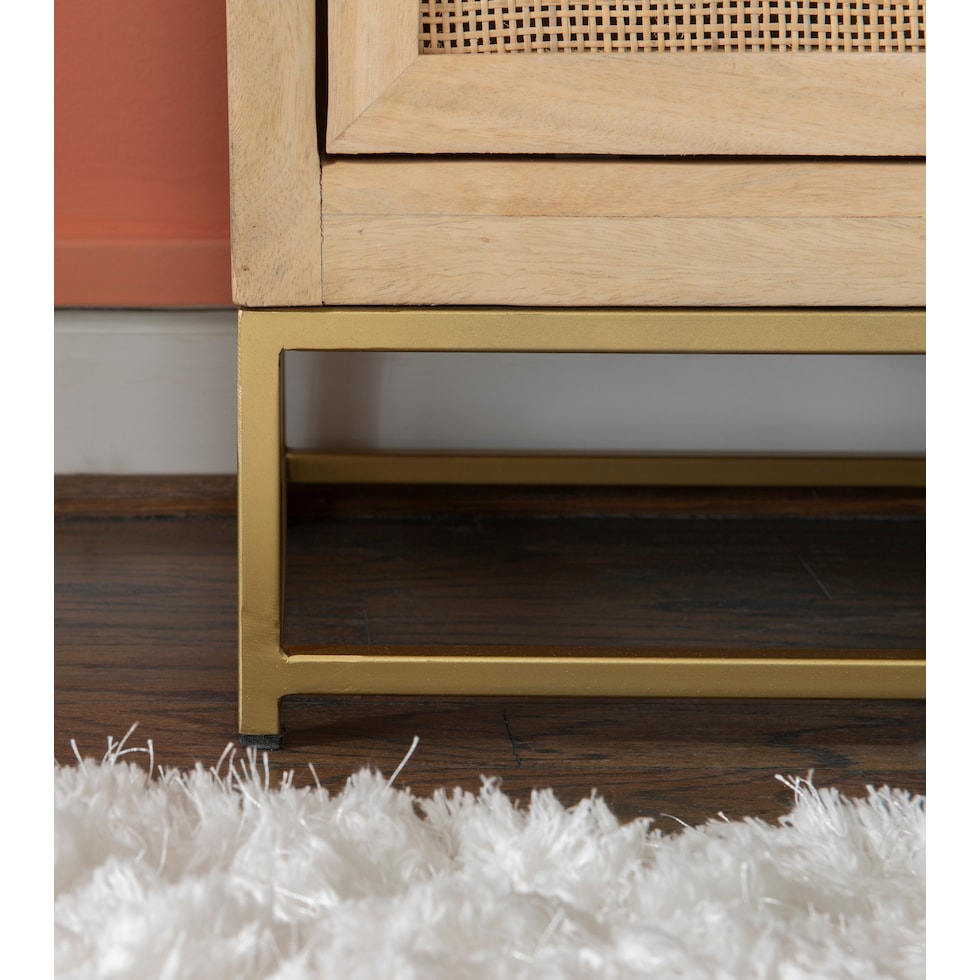 gelda light brown nightstand   