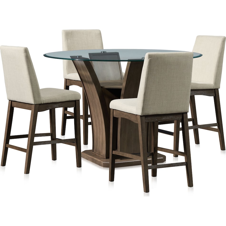 gemini gray  pc counter height dining room   