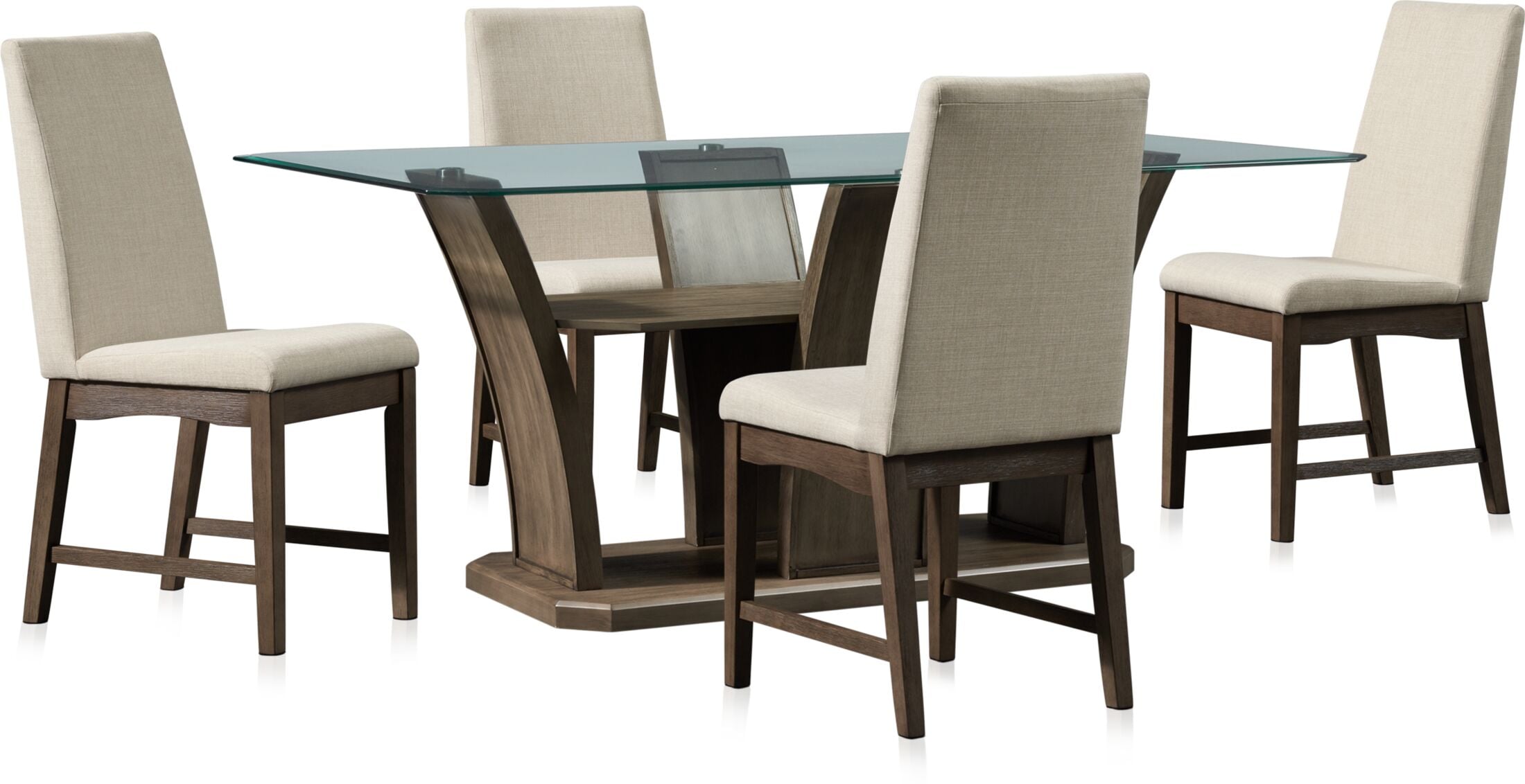 gemini dining table and 6 dining chairs