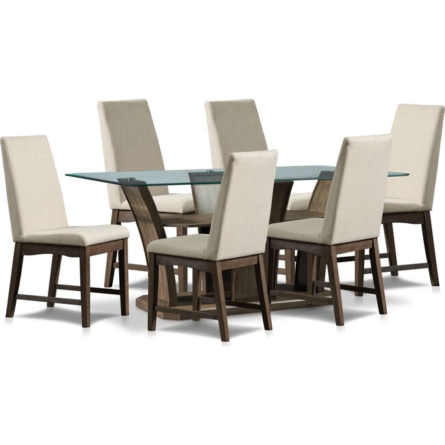 Dining Room Furniture - Gemini Dining Table and 6 Dining Chairs