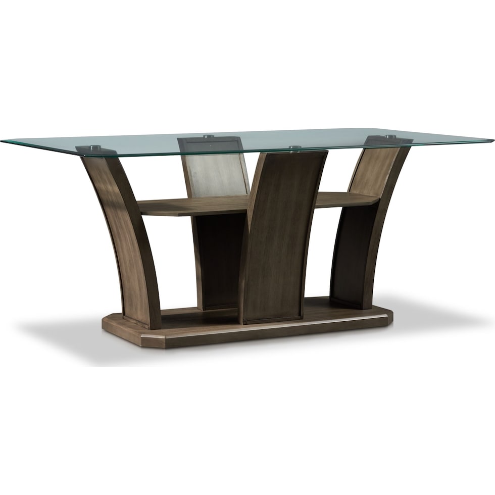 gemini gray dining table   